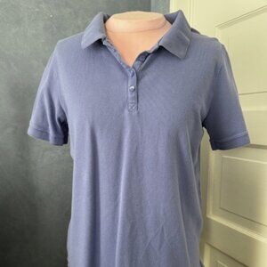 Croft and Barrow Women's Polo Shirt Size L Color: Blue